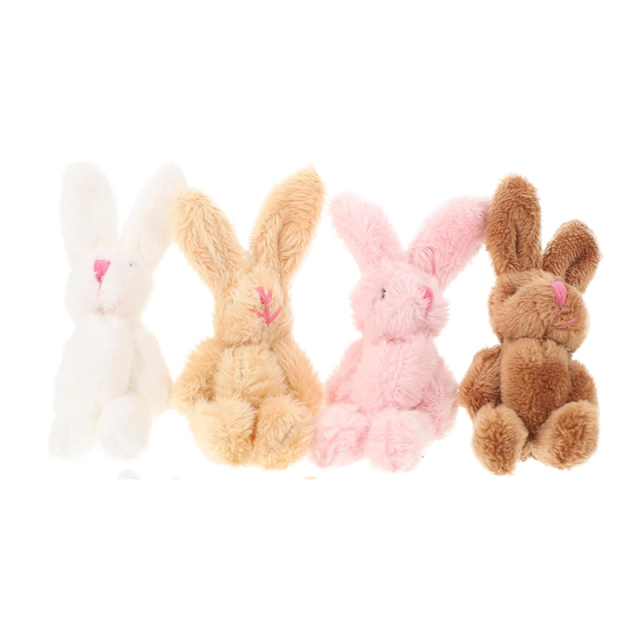 Bunny Plush Keychain Soft Toys Kids Stuffed Rabbit Mascot Pendant