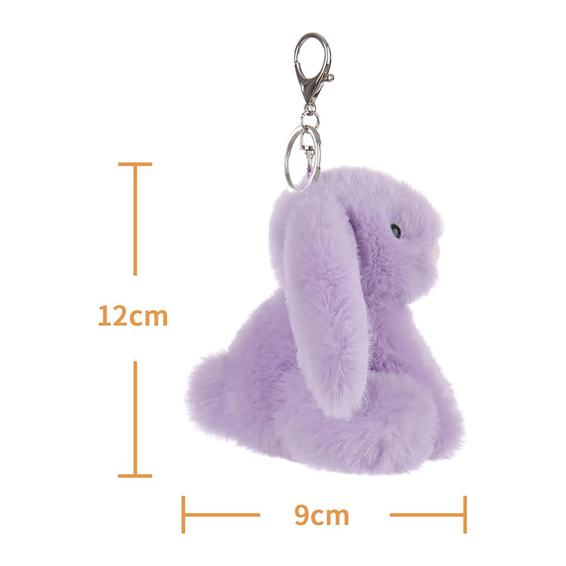 Rabbit Stuffed Animal Soft Keychain for Kids Bag, Purse, Backpack, Handbag (4.7 Inches)