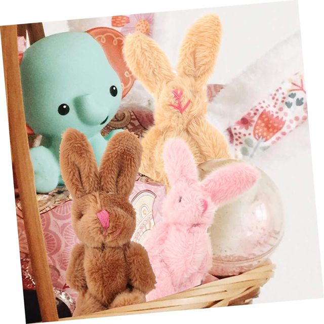 Bunny Plush Keychain Soft Toys Kids Stuffed Rabbit Mascot Pendant