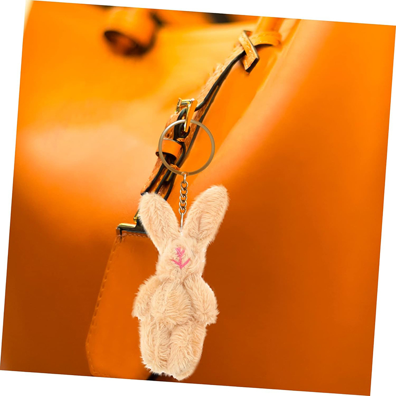 Bunny Plush Keychain Soft Toys Kids Stuffed Rabbit Mascot Pendant