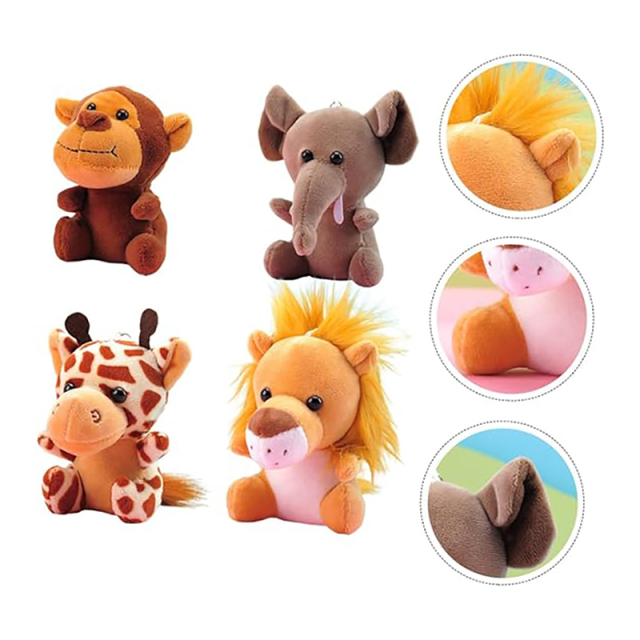 Stylish Cartoon Stuffed Animals Plush Keychain Pendant