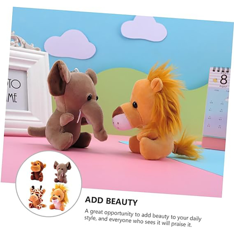 Stylish Cartoon Stuffed Animals Plush Keychain Pendant