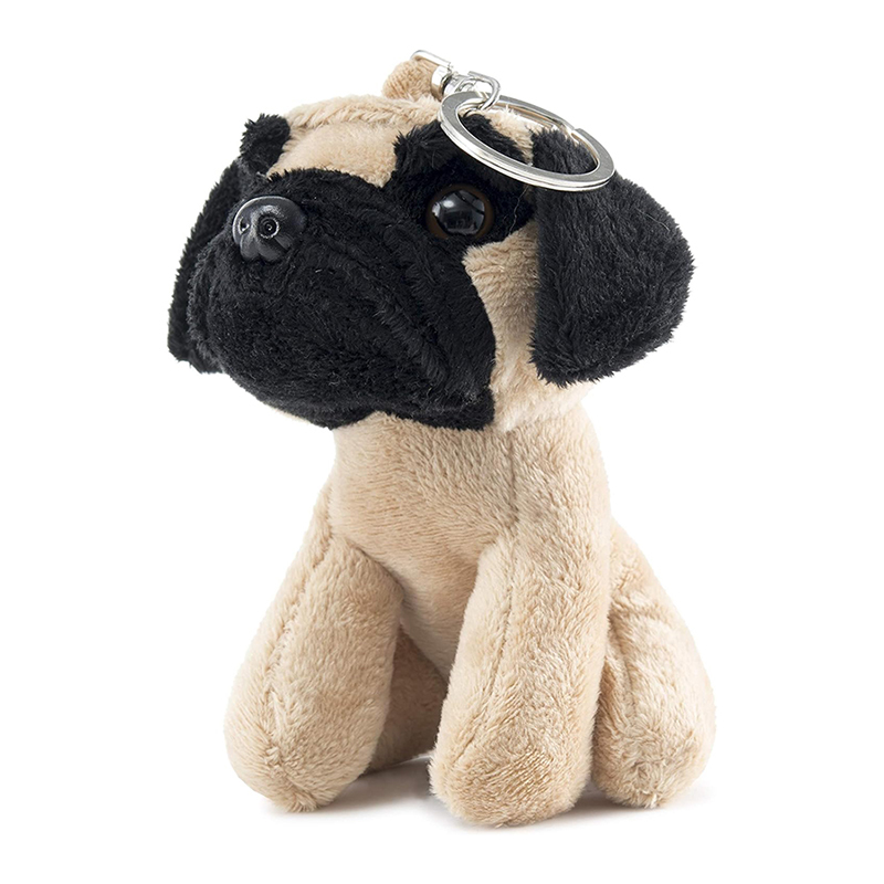 6 Small Dog Stuffed Animals with Keychains 5-Inch Cozy Cute Puppy Toys
