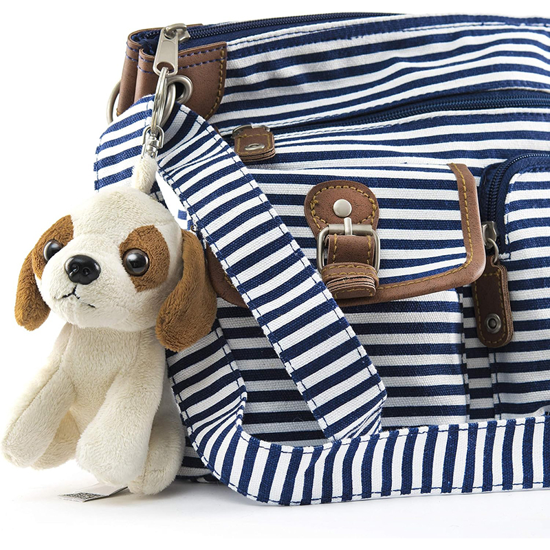 6 Small Dog Stuffed Animals with Keychains 5-Inch Cozy Cute Puppy Toys