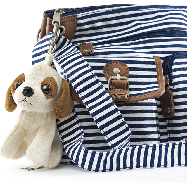 6 Small Dog Stuffed Animals with Keychains 5-Inch Cozy Cute Puppy Toys
