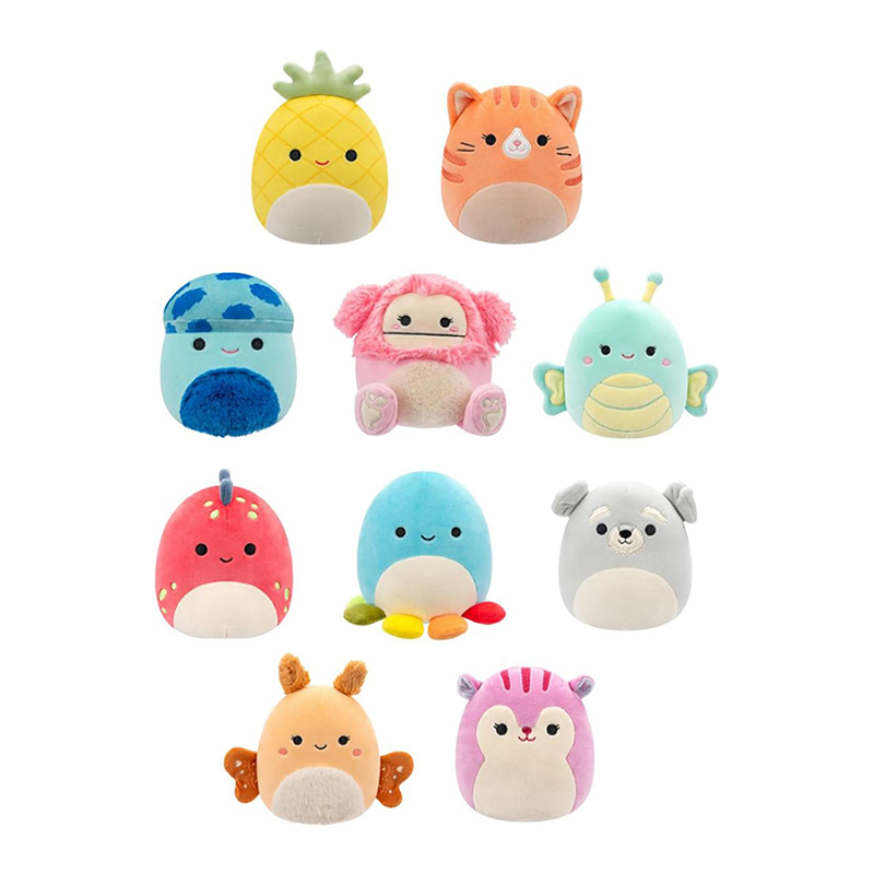 5 Inch Plush Keychain Pendant Toys Stuffed Aniamls Toy Cat Dino Bigfoot Pineapple Moth