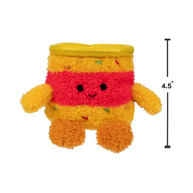 4.5-inch Food Series Tortilla Chip Jar of Nacho Cheese Pig in A Blanket Fan Finger Football Plush Keychain Pendant