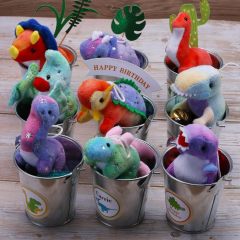 16 Pack Plush Dinosaurs Mini Dinosaur Figures Assortment Keychain Toy Soft Dino Stuffed Animal Pendant