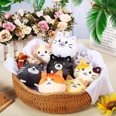 9 Pcs Mini Cat Dog Stuffed Animals Keychain 3.15 Inch Soft Decompress Kitten Puppy Plush Toys Pendant