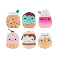 2" Sweet Tooth Squad Food Plush Keychain Milk Tea Cake Desserts Pendants