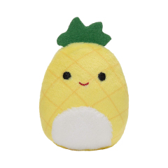 2" Soft Mini Plush Irresistibly Colorful Fruits Peach Pineapple Watermelon Keychain Plush Pendant