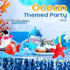 12 Pcs Mini Ocean Animal Plush Toys Sea Creatures Stuffed Toy Soft Plush Keychain
