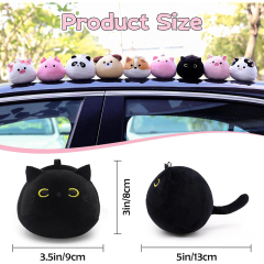 9PCS Mini Dog Cat Stuffed Plush Toys Colorful Cow Pendant Soft Mini Animal Plush Keychain