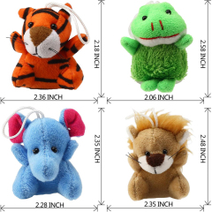 Mini Plush Animal Toy Set Cute Small Animals Plush Keychain Decoration
