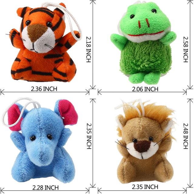 Mini Plush Animal Toy Set Cute Small Animals Plush Keychain Decoration