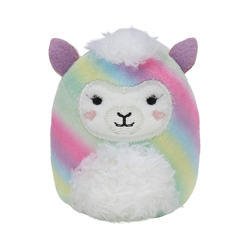 2” Rainbow Color Stuffed Animals Cute Plush Keychain Pendant