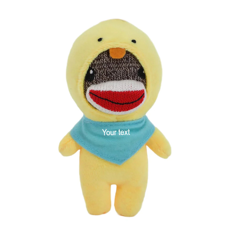 6" Easter Sock Monkey Plush Toy with Banana Chick Lamb Bunny Cover