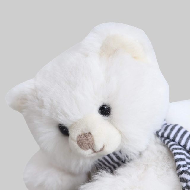 8" White Bear Stuffed Animal Plush Toy Best Gifts