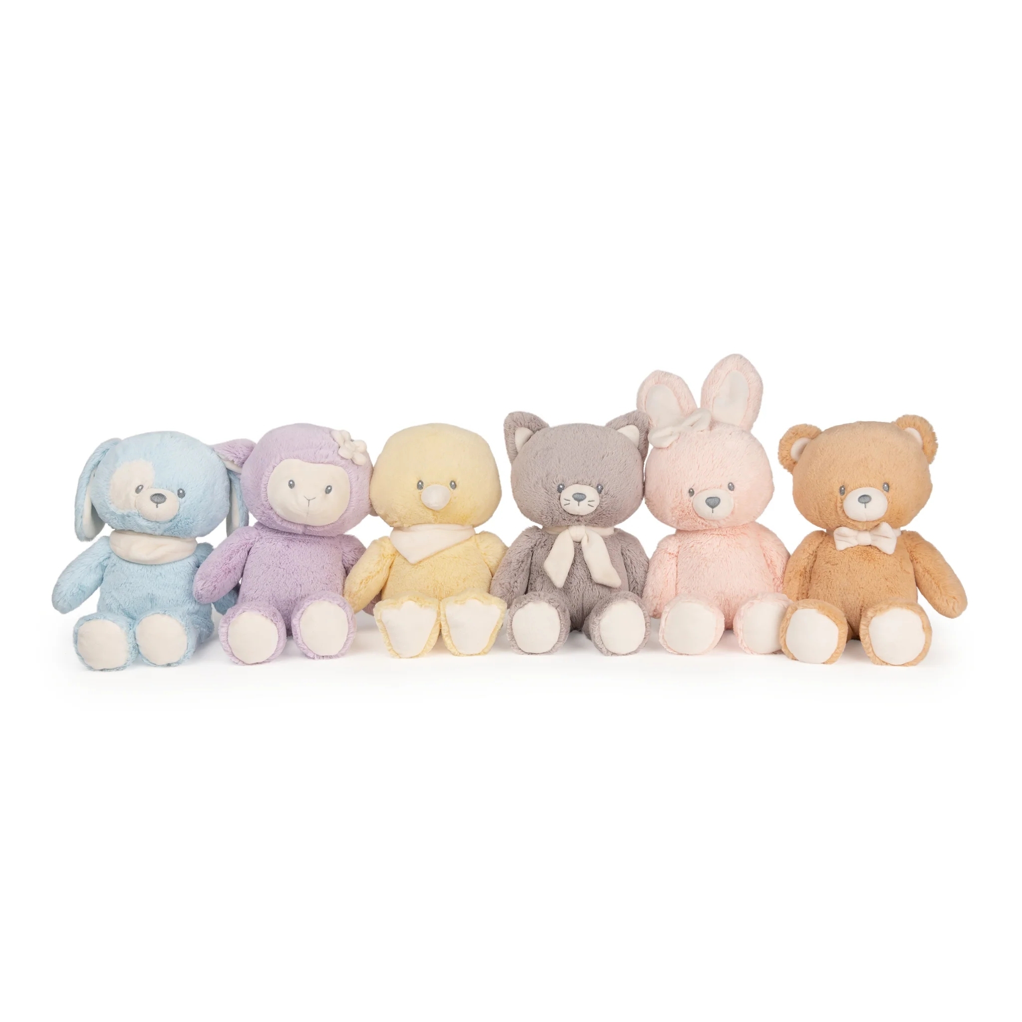 8.8" Sitting Easter Recycled Stuffed Animal Set Adorable Plush Toys Puppy Chick Bunny Bear Puppy Lamb