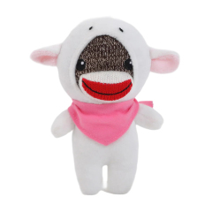 6" Easter Sock Monkey Plush Toy with Banana Chick Lamb Bunny Cover