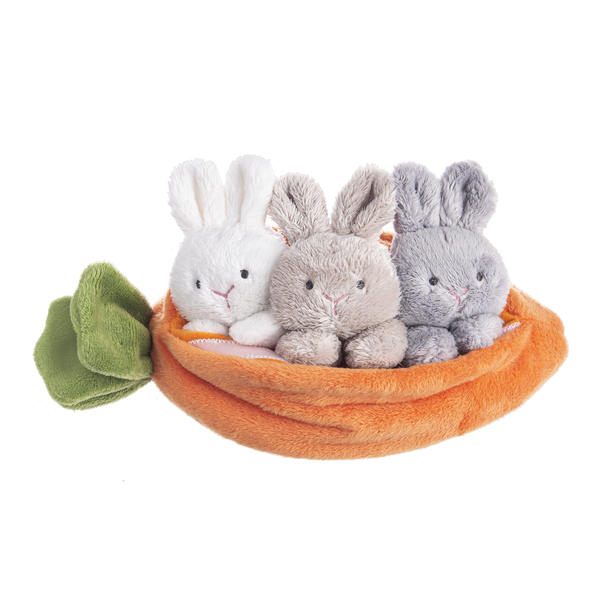 Bunny Carrot Learn and Grow Peekaboo & Counting Plush, 4-Pc Set