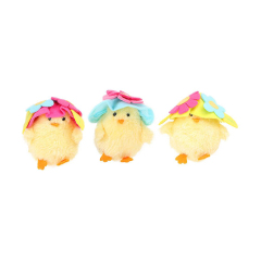 3pcs Plush Chicken Decors Easter Doll Ornaments Stuffed Animal Toys