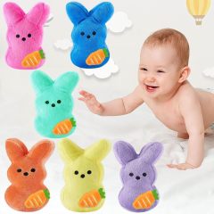 Adorable Easter Bunny Plush Rabbit with Carrot Stuffed Animals