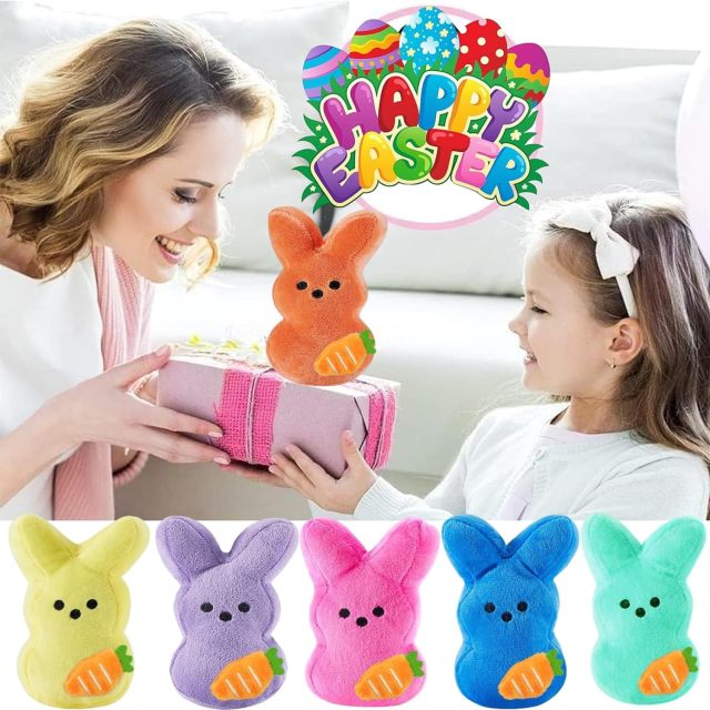 Adorable Easter Bunny Plush Rabbit with Carrot Stuffed Animals