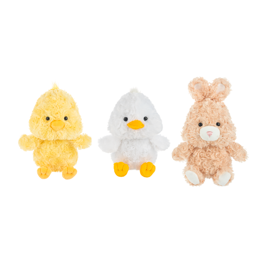 8" Easter Bunny and Chick Plush Toy Set