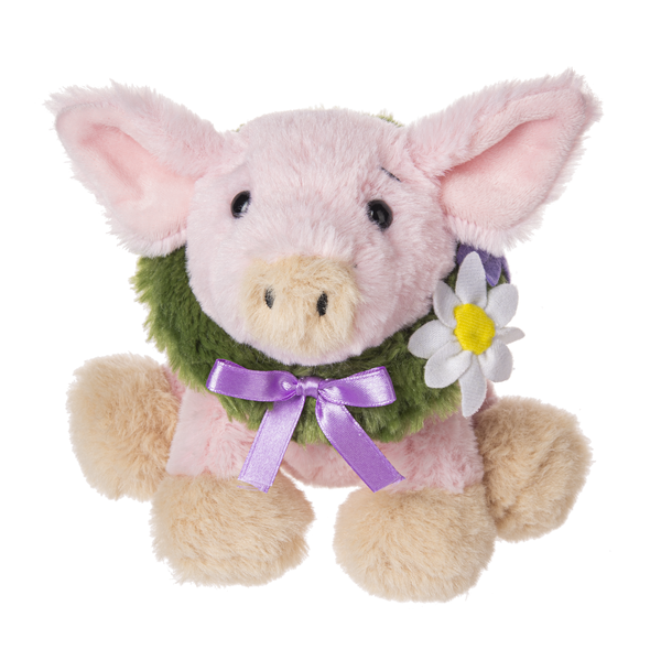 6" Easter Elf Ears Pig Lamb Bunny Cow Plush Toy Set