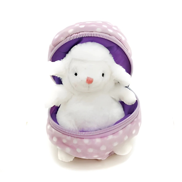 6 Inches Surprise Zip Up Egg Hideaway Easter Spring Inspired Gift Unicorn Lamb Bunny Chick Plush Toys