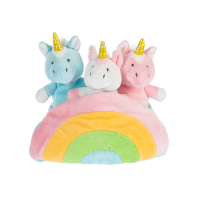 Easter Unique Soft Unicorn Plush Toy Set with Rainbow Blanket