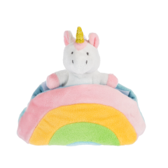 Easter Unique Soft Unicorn Plush Toy Set with Rainbow Blanket