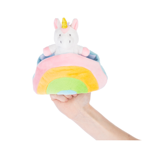 Easter Unique Soft Unicorn Plush Toy Set with Rainbow Blanket
