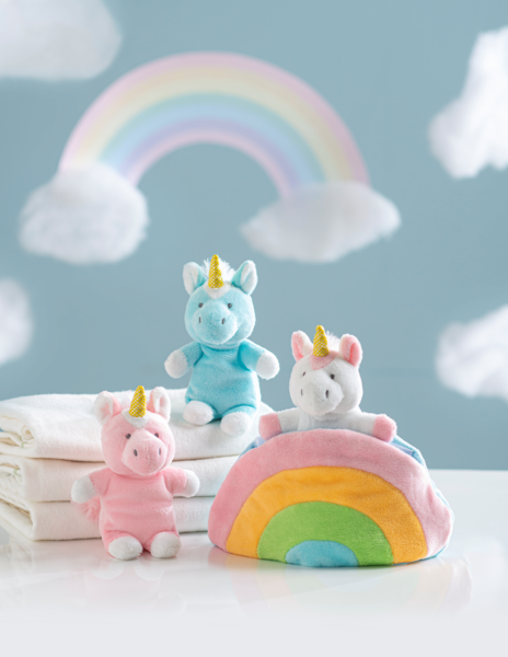 Easter Unique Soft Unicorn Plush Toy Set with Rainbow Blanket