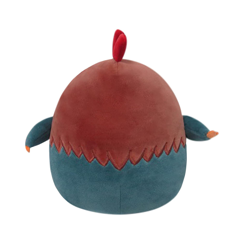 8-Inch Red Mixed Blue Rooster Stuffed Animal Soft Plush Toy
