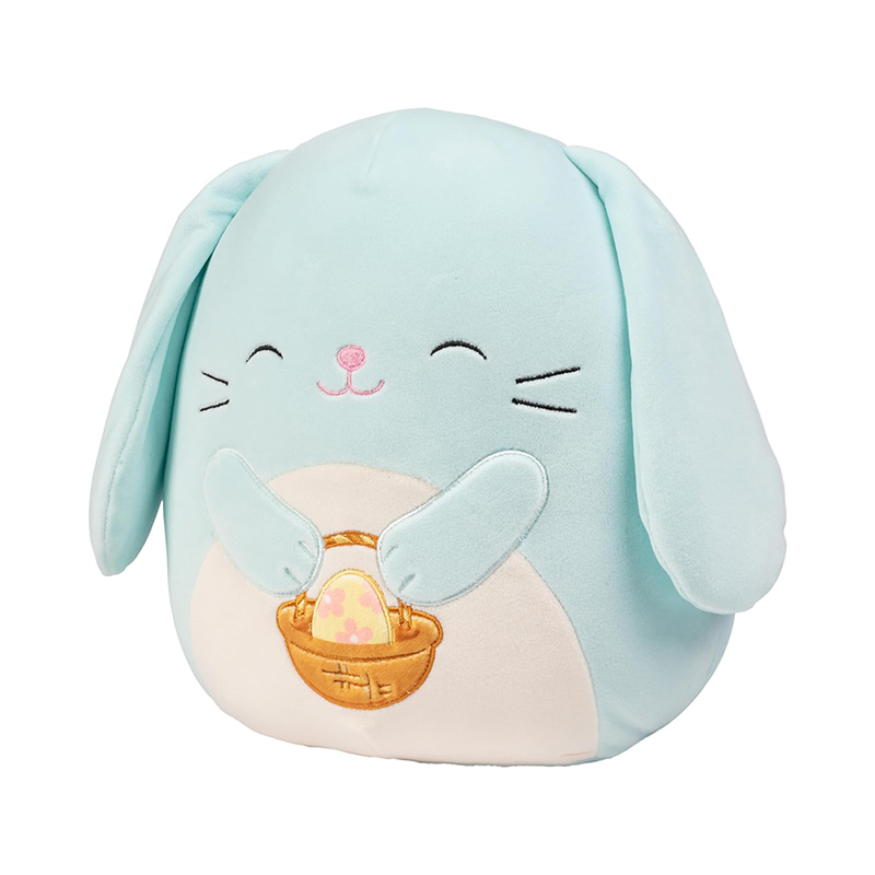 10-Inch Blue Bunny Easter Plush Pillow Cute Soft Squishy Bunny Stuffed Animal Toy