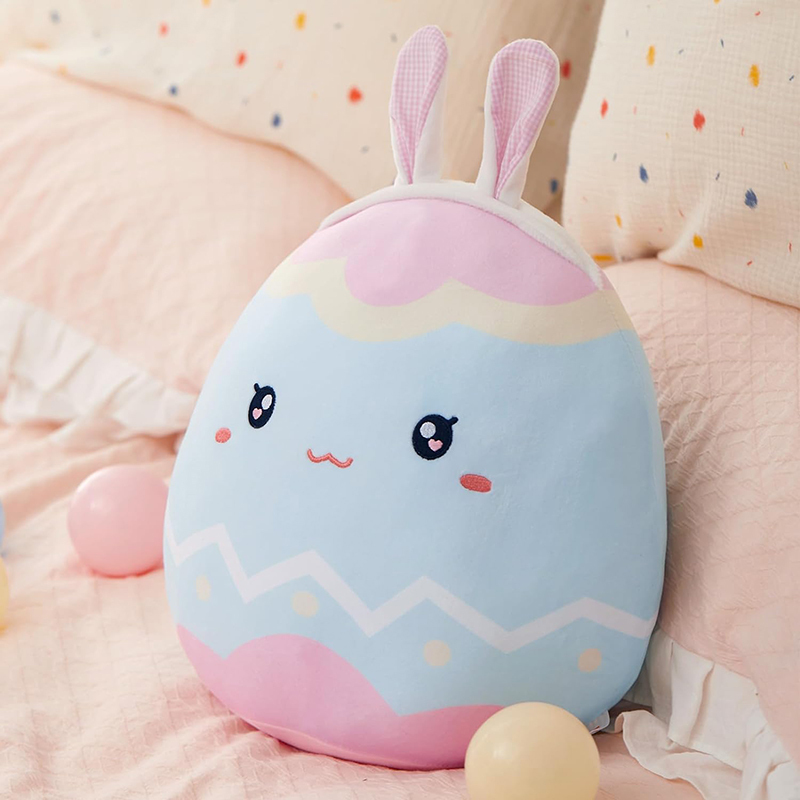 15" Huggable Easter Egg Plush Pillow with Cute Bunny Ears