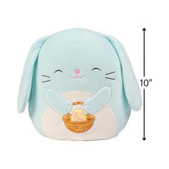 10-Inch Blue Bunny Easter Plush Pillow Cute Soft Squishy Bunny Stuffed Animal Toy