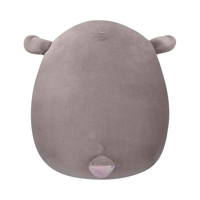 12-Inch Grey Lamb Stuffed Animal with Pink Floral Soft Plush Toy