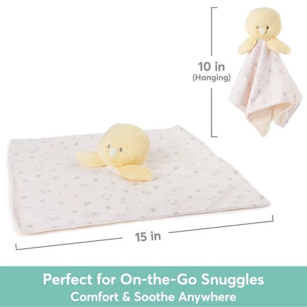 10" Recycled Duckling Plush Baby Security Blanket