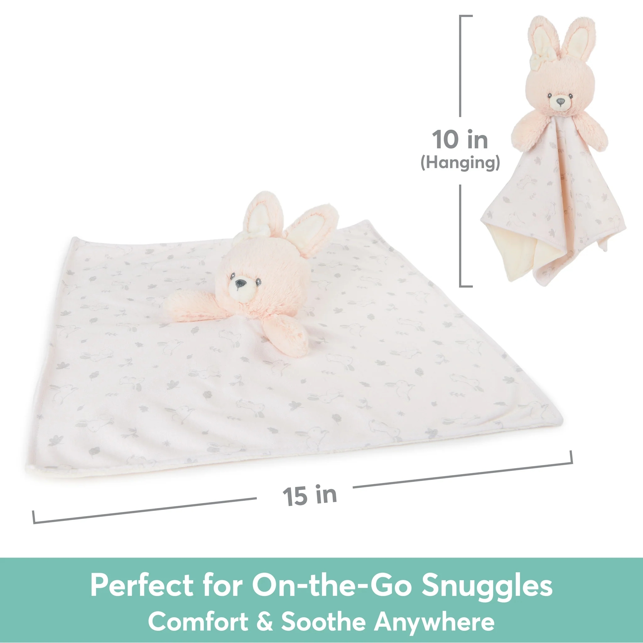 10" Recycled Bunny Plush Baby Security Blanket