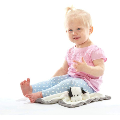 Cow Security Blanket 12 inch Square Stuffed Animal Baby Blankie