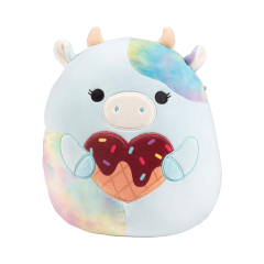 10" Blue Cow Plush Soft Squishy Cow Stuffed Animal Toy