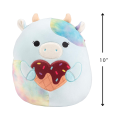 10" Blue Cow Plush Soft Squishy Cow Stuffed Animal Toy