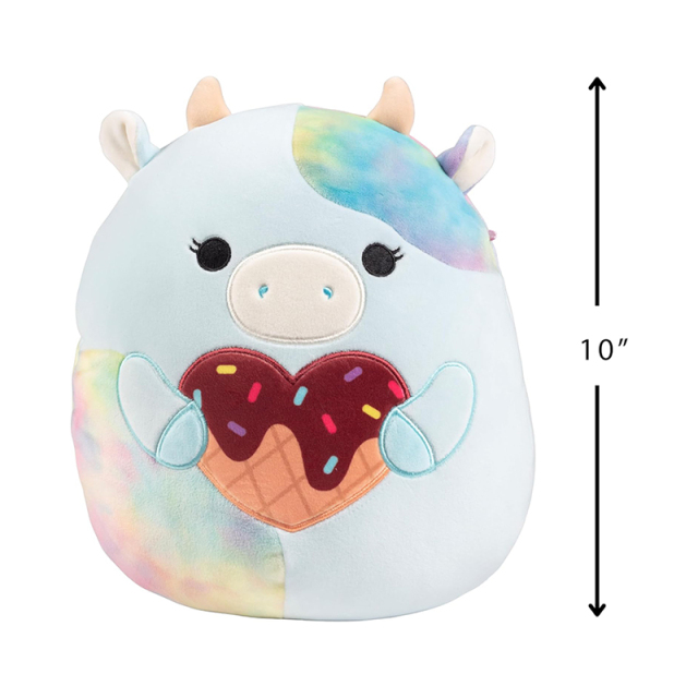 10" Blue Cow Plush Soft Squishy Cow Stuffed Animal Toy