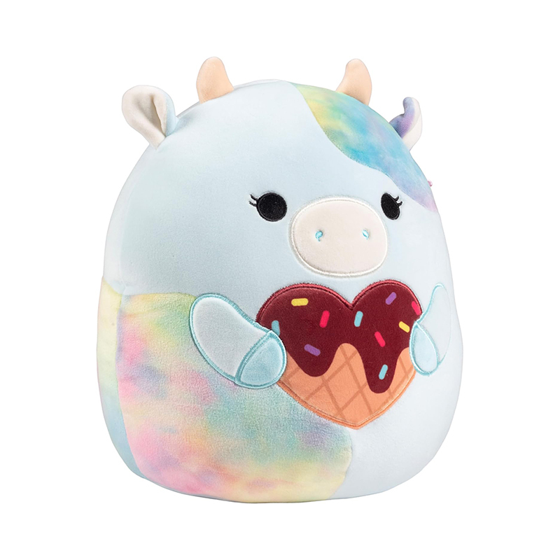 10" Blue Cow Plush Soft Squishy Cow Stuffed Animal Toy