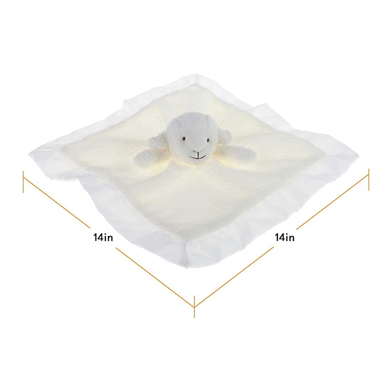 Lamb Stuffed Animals Soft Security Blanket White Lamb Infant Nursery Character Blanket