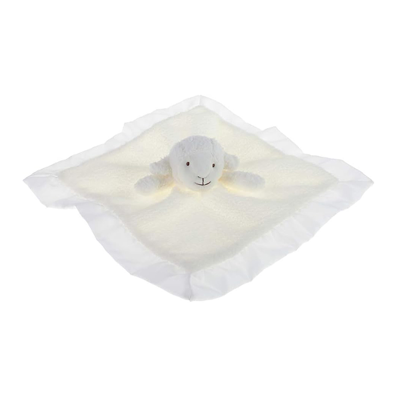 Lamb Stuffed Animals Soft Security Blanket White Lamb Infant Nursery Character Blanket