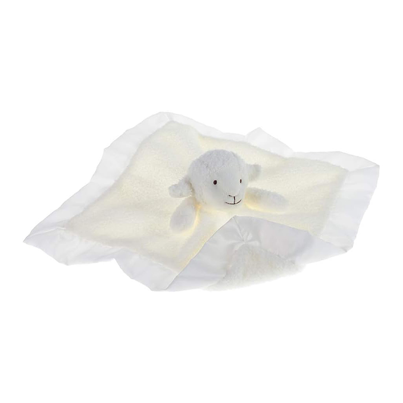 Lamb Stuffed Animals Soft Security Blanket White Lamb Infant Nursery Character Blanket